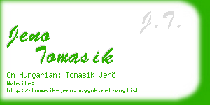 jeno tomasik business card